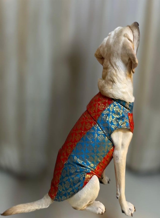 Lulala Dog Ethnic Dress - Premium Brocade Festive Dog Kurta Jacket for Small & Large Dogs | Soft Comfortable Pet Ethnic Wear for Weddings & Celebrations - Image 4